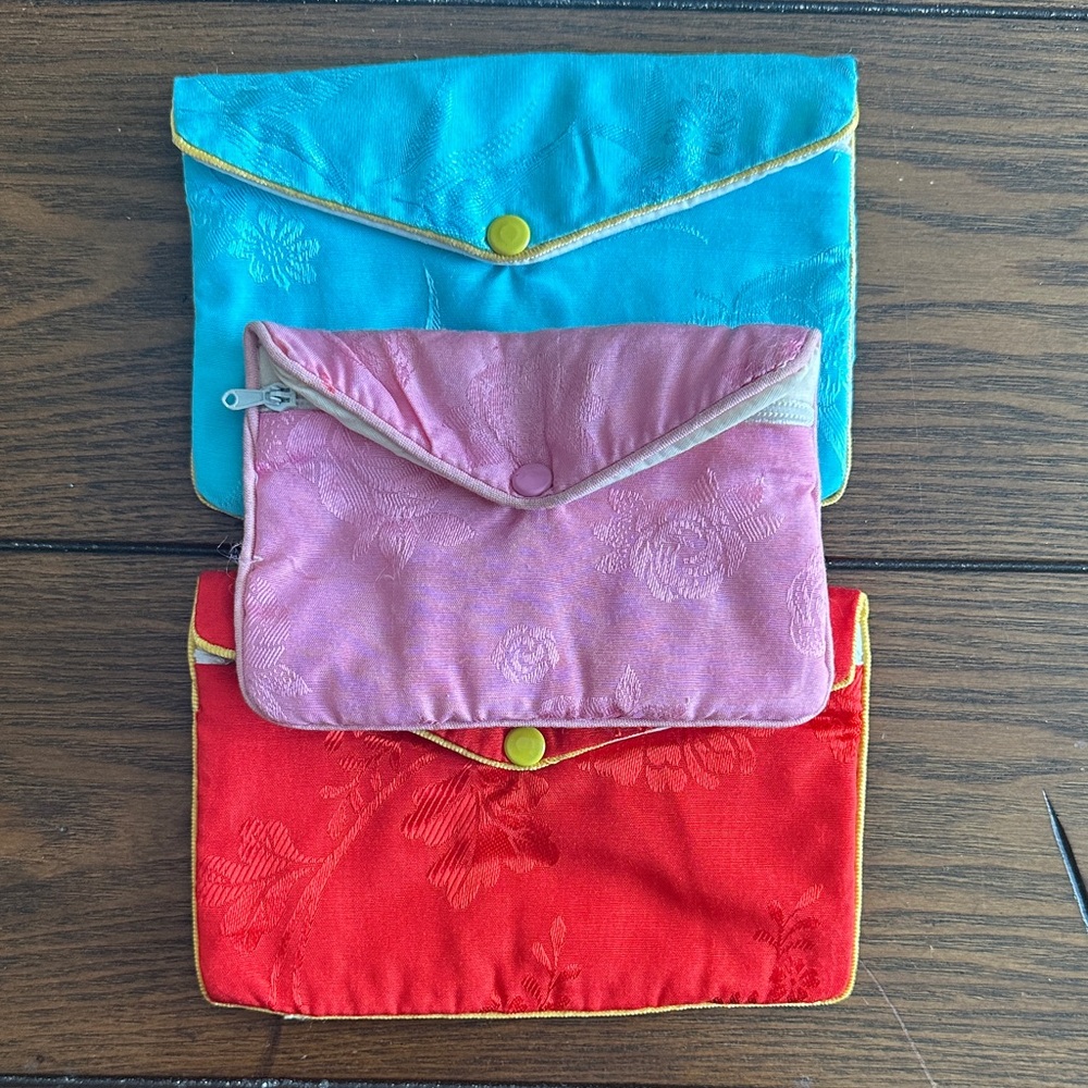 Vintage Colorful Silk Envelope Clutches